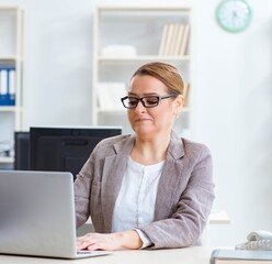 Businesswoman employee working in the office