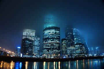 Fototapeta premium city skyline at night