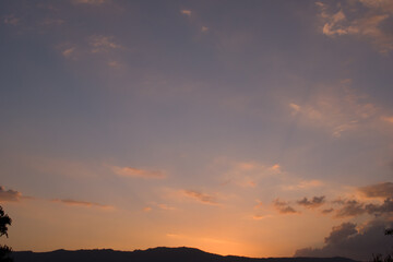 sunset picture in mountain himachal pradesh, India