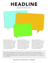 Newsletter template with speech bubbles