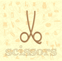 scissors vector flat illustration, scissors vector illustration