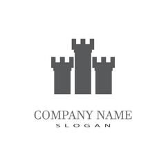 Fototapeta premium Castle Logo Template vector symbol icon design