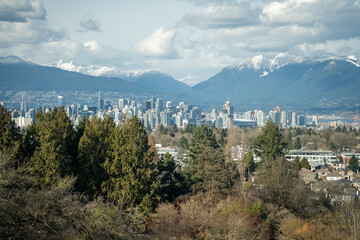 View of the downtown area of Vancouver, British Columbia. 