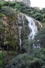 Tolantong waterfalls, thermal water in Hidalgo; Mexico