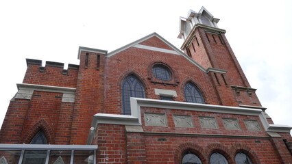 shot of religious Christian or catholic chapel and altar for worshippers
