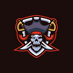 Naklejka premium Skull Pirates Esports Logo