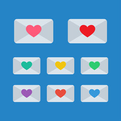 envelope with hearts