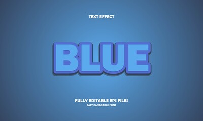 editable blue text effect