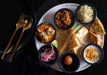 assorted indian curry and dish