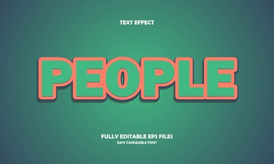 editable people text effect
