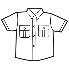 shirt line vector illustration,isolated on white background