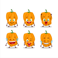 Cartoon character of orange habanero with smile expression