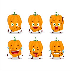 Naklejka premium Cartoon character of orange habanero with smile expression