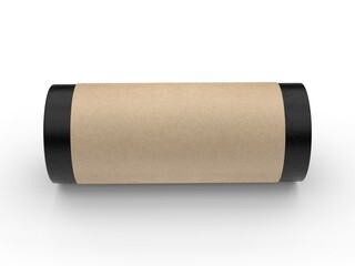 Blank Trash Bags Roll Mockup, 3d render illustration.