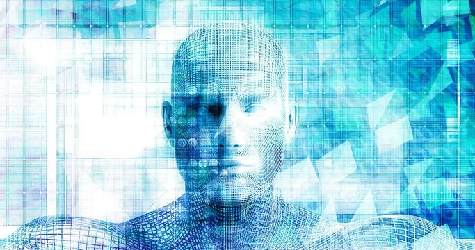 Healthcare Technology With a Human Body Scan Concept Looping