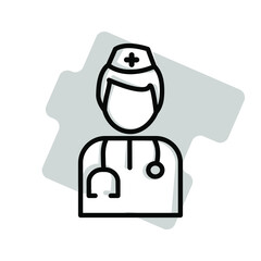 Illustration Vector graphic of nurse icon