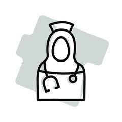 Illustration Vector graphic of nurse icon