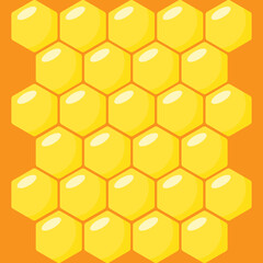 Honeycombs background vector illustration.