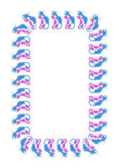 two cats sit with their backs to the viewer.