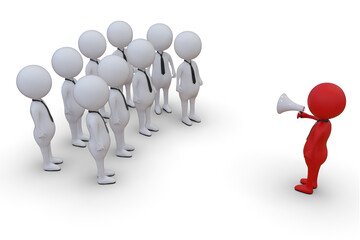 3d rendering business leadership concept 