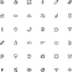 icon vector icon set such as: pod, oil, pen, cardamom, brown, appliance, draught, fungi, toadstool, mocha, technology, hand drawn, lettuce, bowl, bred, fungus, smoke, craft, eating, vegan, takeaway