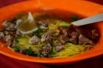 Bihun Sup Utara (Northern Malaysia Beef Noodles Soup). 