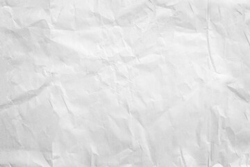 White paper sheet texture background with crumpled wrinkled and rough pattern, empty blank paper page material