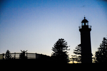 Silhouette of the lighthouse