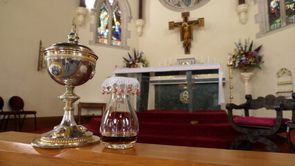 Holy Item of worship and decoration for communion  in a church
