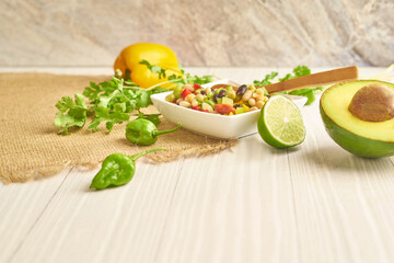 Bean and vegetable salad