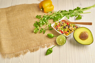 Bean and vegetable salad