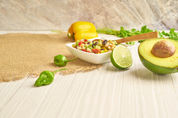 Bean and vegetable salad