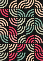 Fototapeta premium Abstract Geometric Pattern generative computational art illustration
