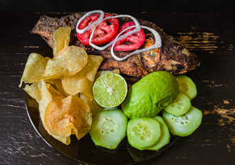 pescado frito de Guerrero, México