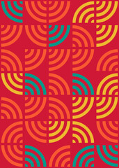 Abstract Geometric Pattern generative computational art illustration