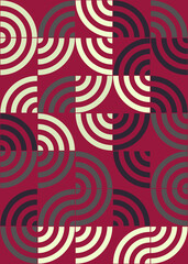 Fototapeta premium Abstract Geometric Pattern generative computational art illustration