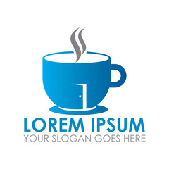 coffee door vector , restaurant logo