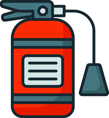 fire extinguisher Concept Vector Color Icon Design, Motor Vehicle Service and automobile repair shop Symbol, Lorry spare parts Sign, auto mechanic stock illustration