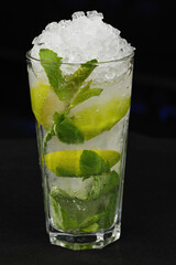 Classic Mojito Isolated on black background