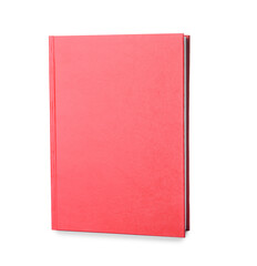 Book with red cover on white background