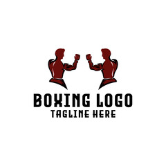 Boxing logo mascot design masculin fight lustration