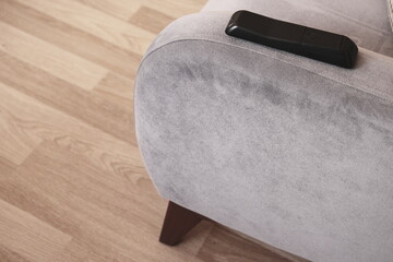 Armrest single old, retro style seat and minimalism symbol.Old vintage and retro single seating and...