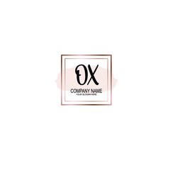 Letter OX Beautiful handwriting logo
