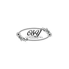 Letter OY Beautiful handwriting logo