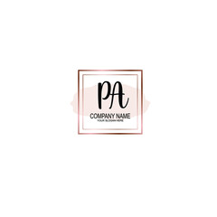 Letter PA Beautiful handwriting logo