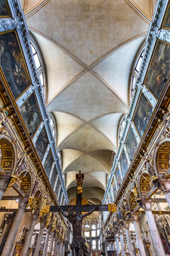 Crucifix Basilica  Church Of San Sebastiano Venice Italy