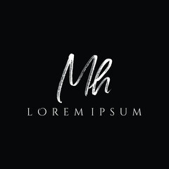 Letter MH luxury logo design vector