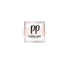 Letter PP Beautiful handwriting logo