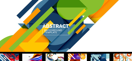 Set of vector abstract wallpapers. Abstract backgrounds for business or technology presentations, internet posters or web brochure covers