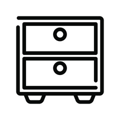 Illustration Vector graphic of  file cabinet icon